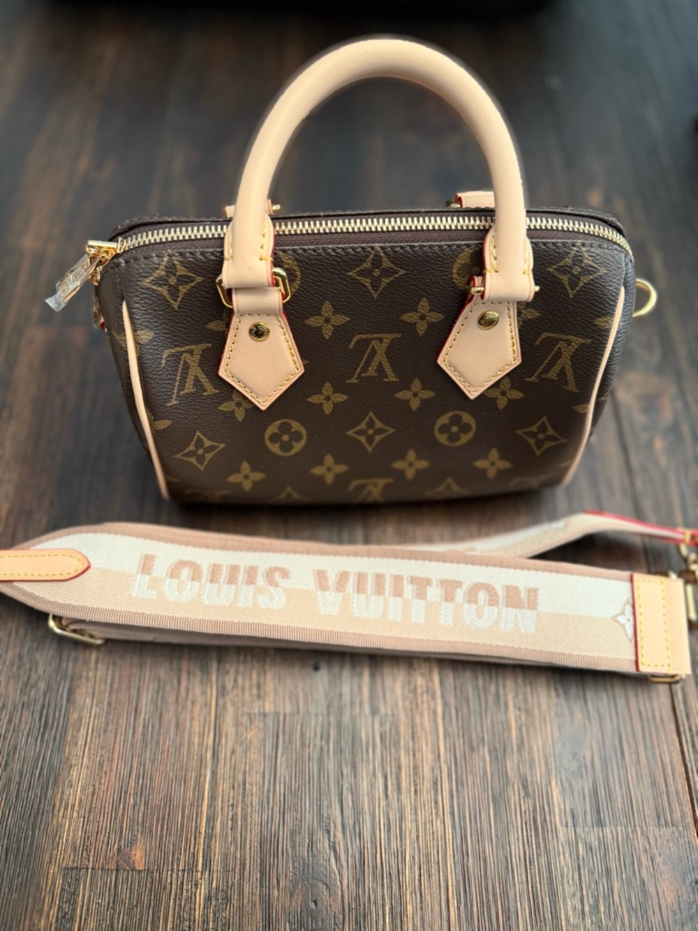 Louis Vuitton Monogram Mini Satchel with Natural Leather Trim - Picture 7 of 11